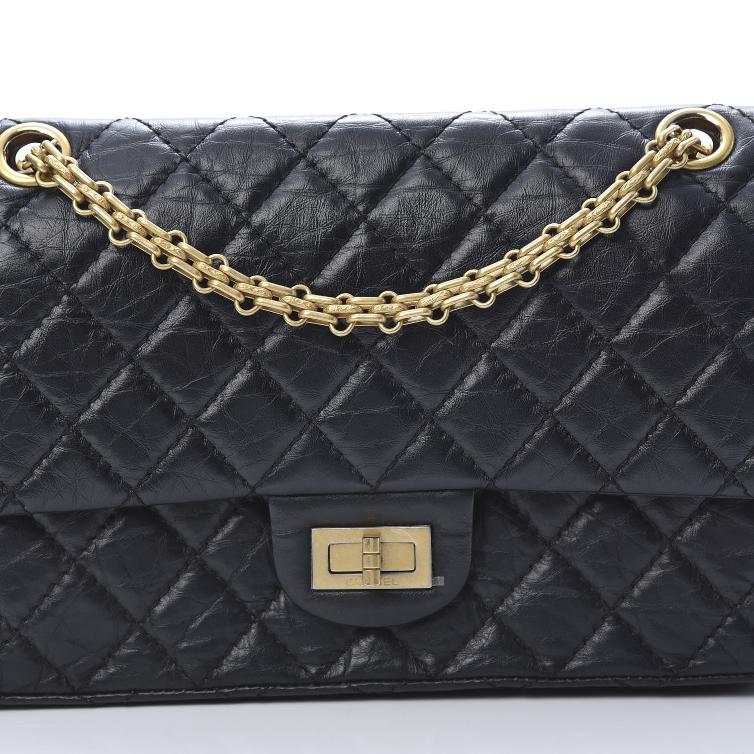 Chanel Aged Calfskin Quilted 2.55 Reissue 225 Flap Black 8 of 12