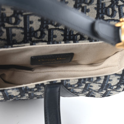Christian Dior Oblique Mini Saddle Bag Blue 5 of 9