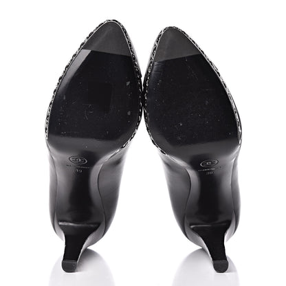 Chanel Lambskin CC Cap Toe Platform Chain Pumps 39 Black 7 of 14
