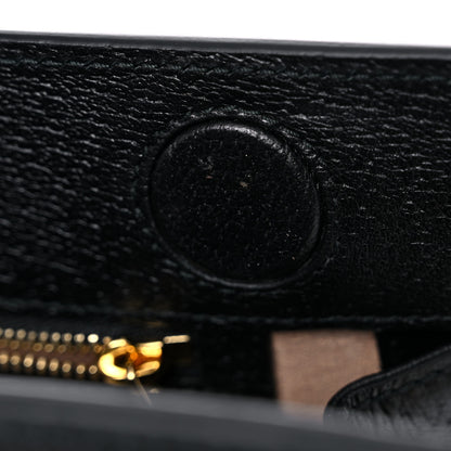 Gucci Textured Calfskin Web Medium Ophidia Chain Shoulder Bag Black 13 of 15