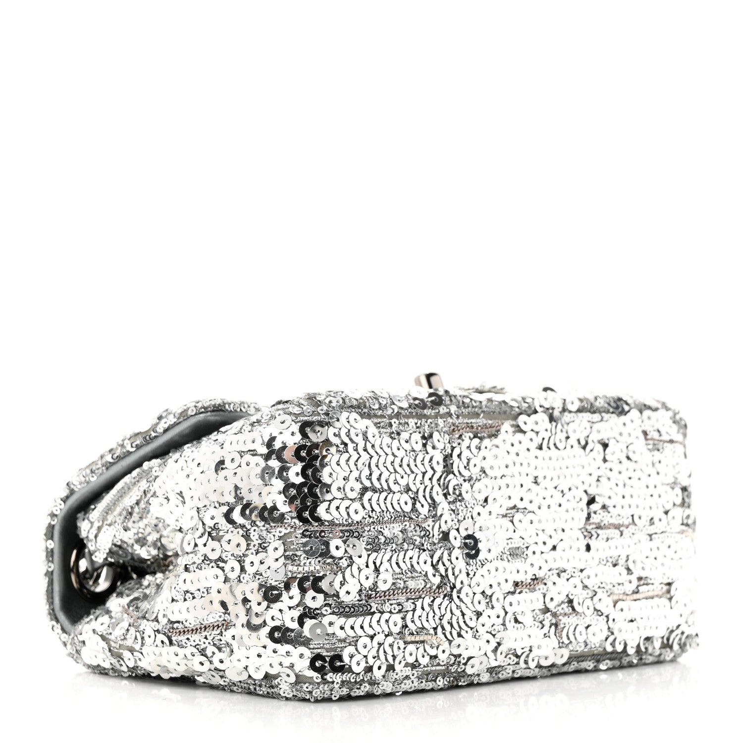 Chanel Sequin Mini Square Flap Silver 4 of 16