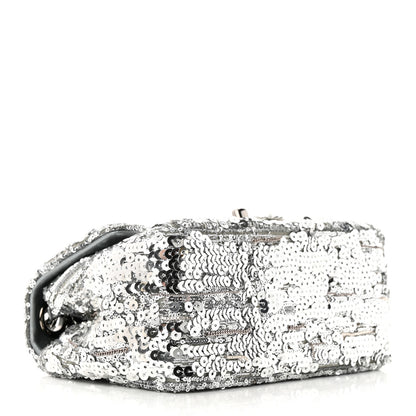 Chanel Sequin Mini Square Flap Silver 4 of 16