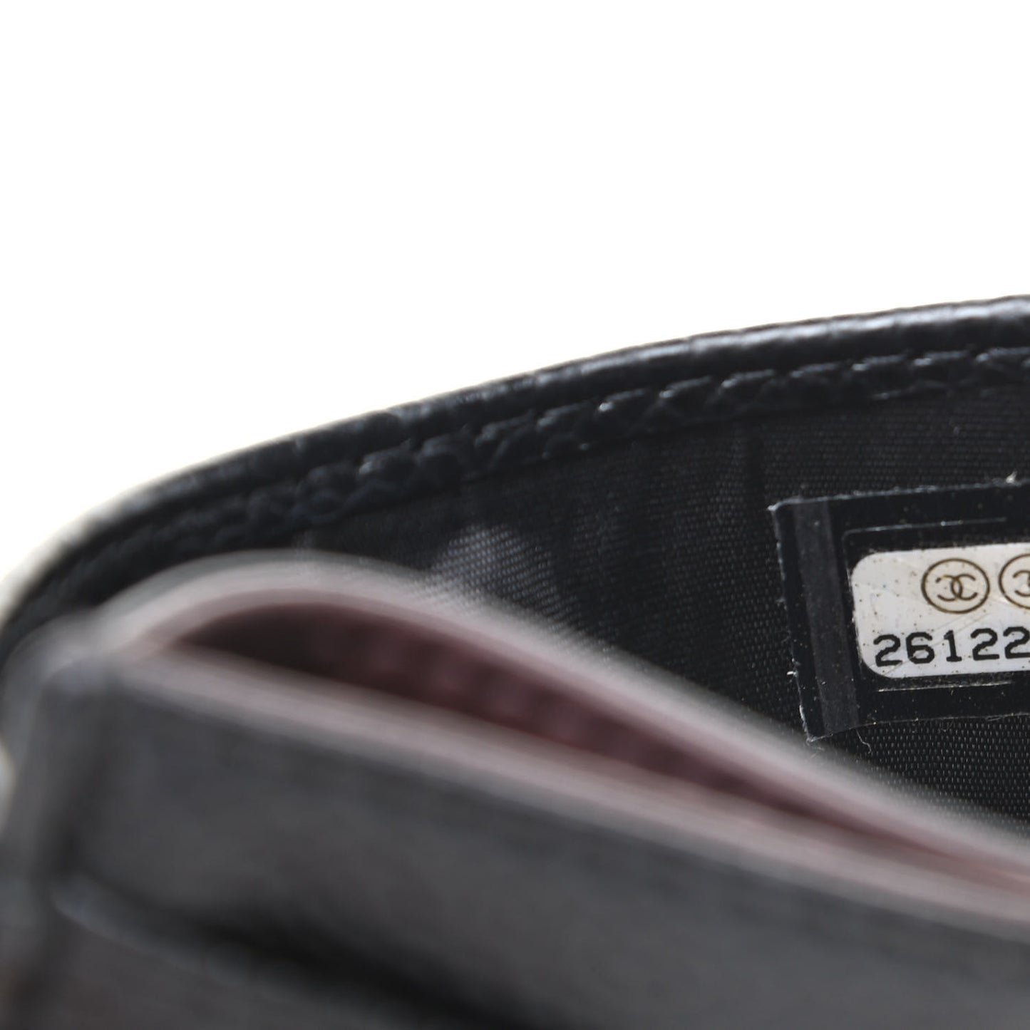 Caviar Quilted Card Holder Black