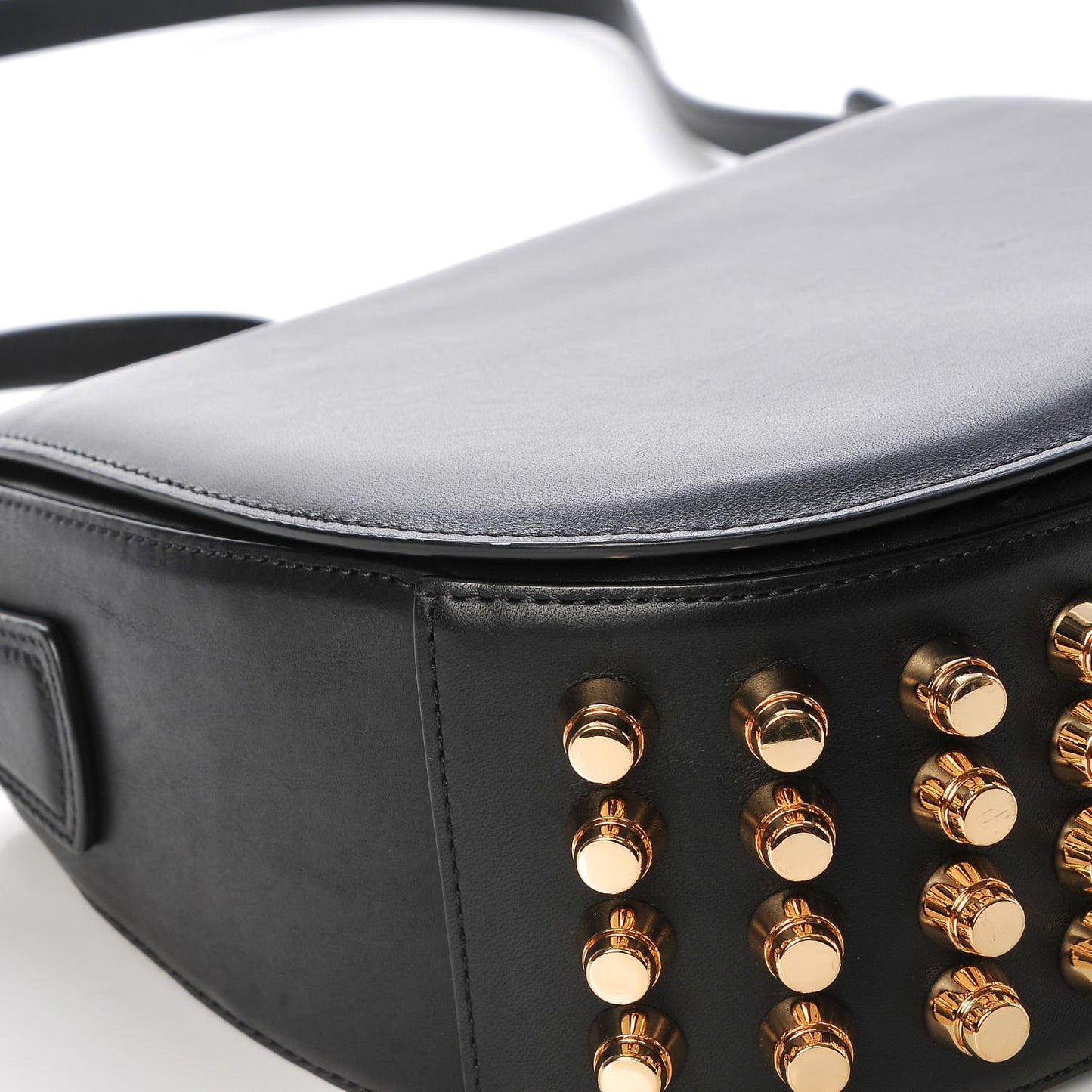 Calfskin Small Lia Sling Black Pale Gold Hardware