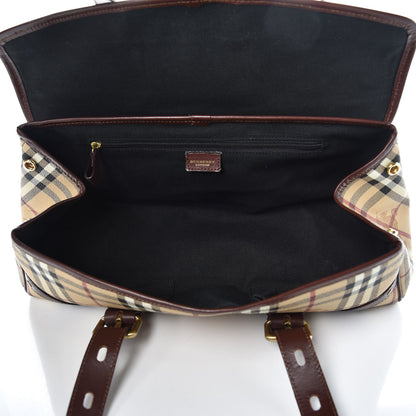 Burberry Haymarket Check Buckle Satchel 5 of 11
