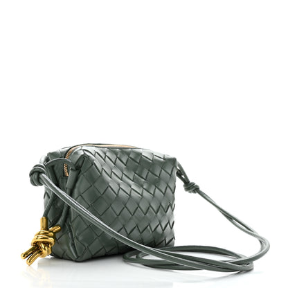Bottega Veneta Polished Nappa Intrecciato Knot Mini Loop Camera Bag Aloe 2 of 9