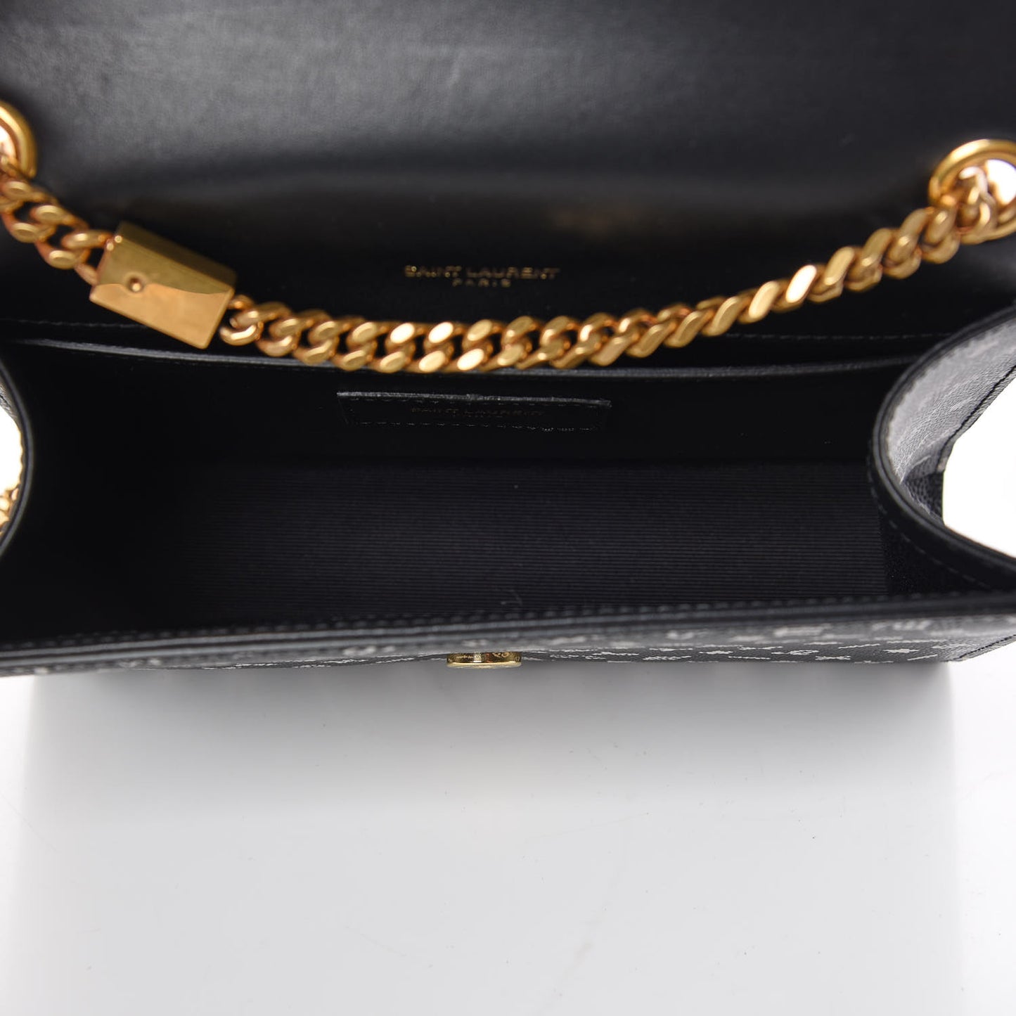Grain De Poudre Zodiac Print Small Monogram Kate Satchel Black