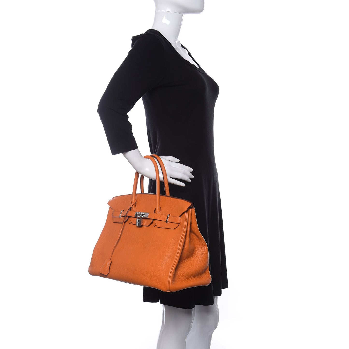 Taurillon Clemence Birkin 35 Orange