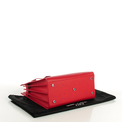 Saint Laurent Grained Calfskin Small Sac De Jour New Red 4 of 9