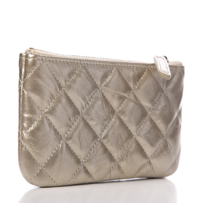 Chanel Metallic Aged Calfskin Quilted Small Reissue Cosmetic Case Gold 2 of 7