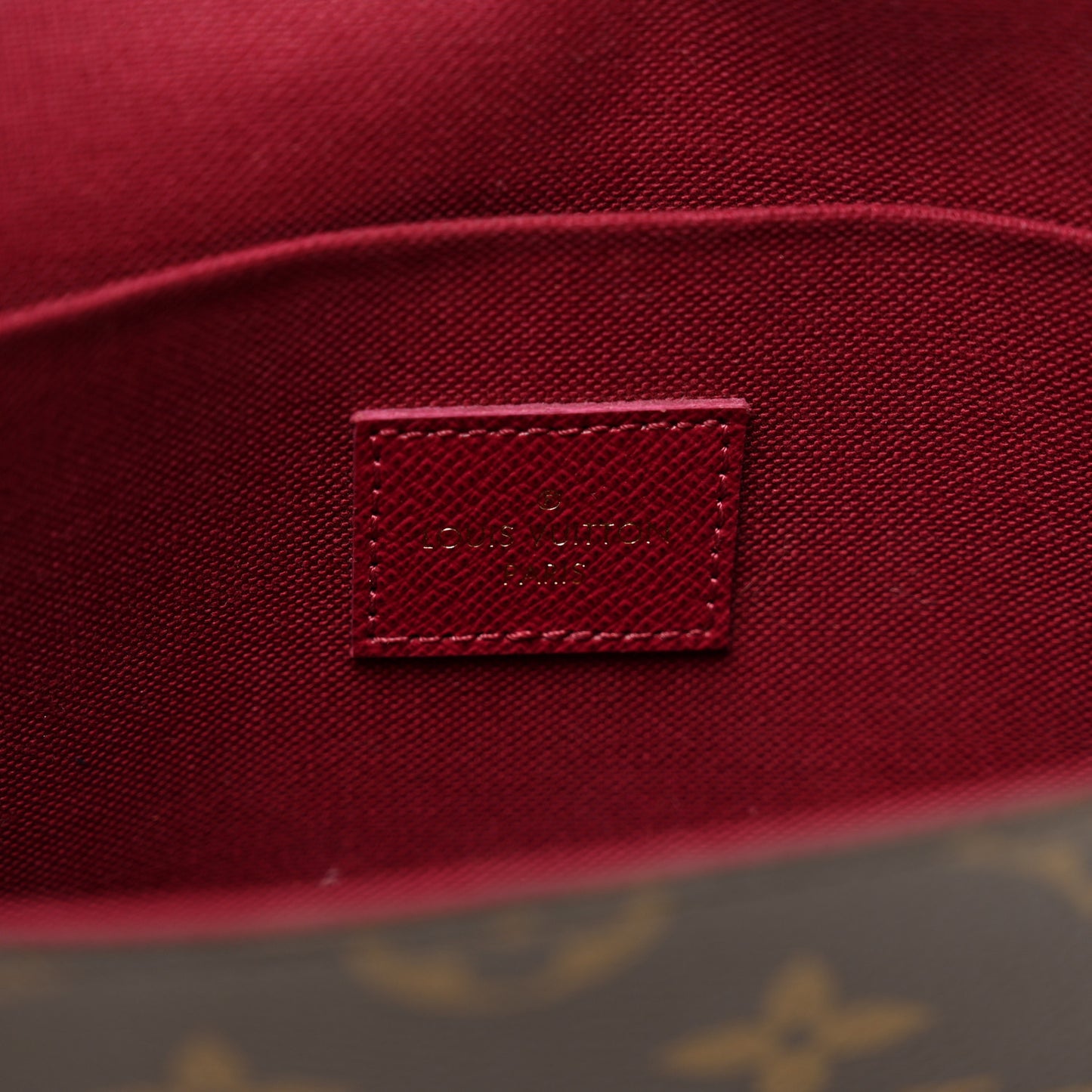 Monogram Pochette Felicie Chain Wallet Fuchsia