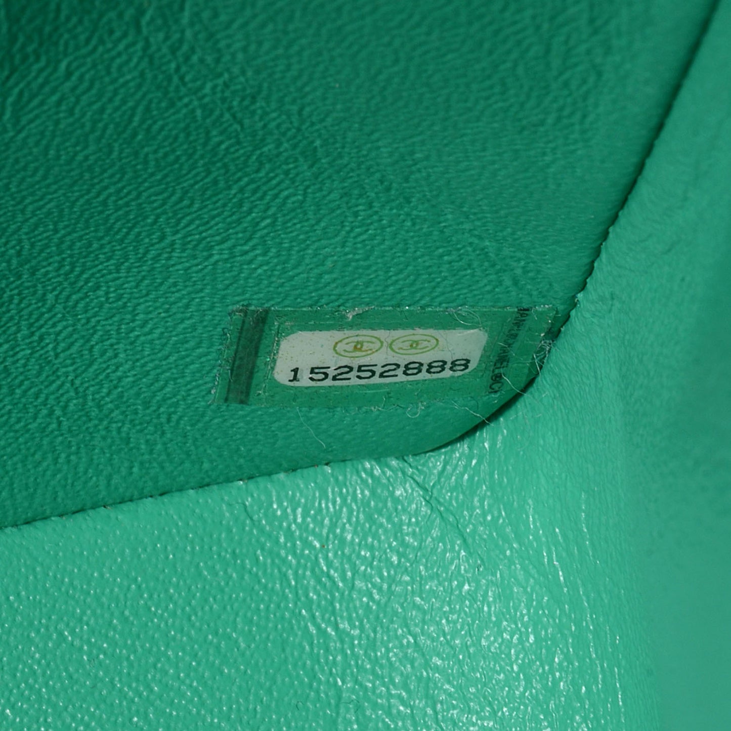 Iridescent Caviar Quilted Mini Square Flap Green