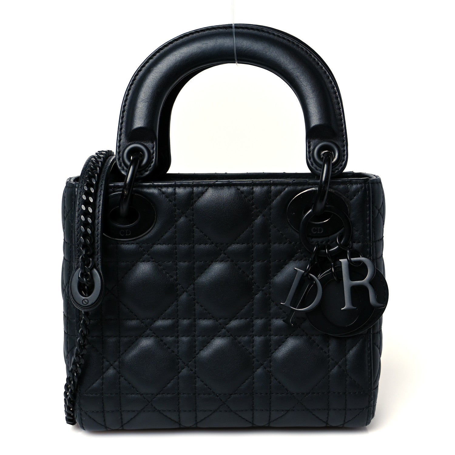 Christian Dior Ultra Matte Calfskin Cannage Mini Lady Dior Black 1 of 10