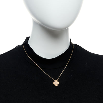 Van Cleef & Arpels 18K Yellow Gold Tiger Eye Vintage Alhambra Pendant Necklace 2 of 6