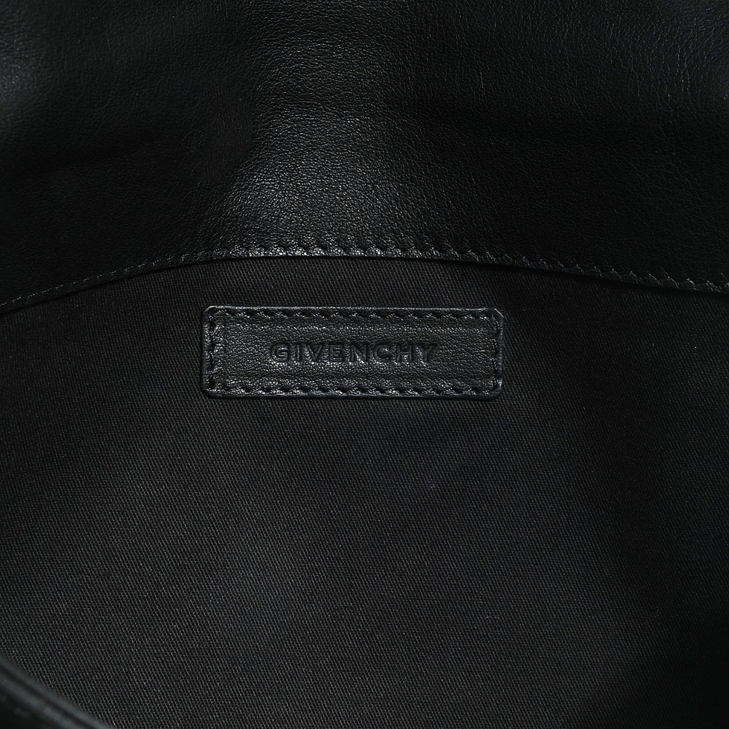 Grained Calfskin Antigona Envelope Clutch Black