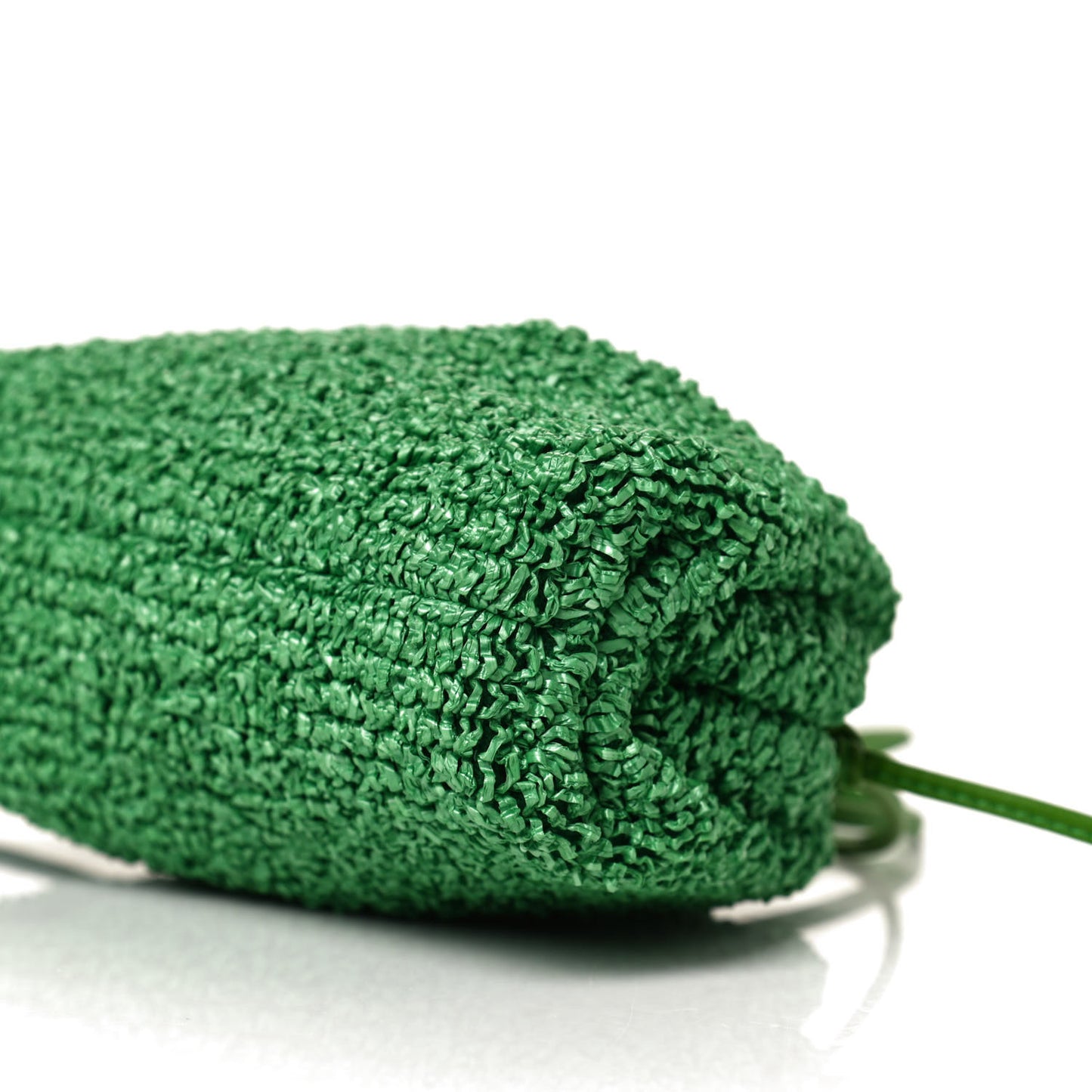 Boucle Curly Raffia The Mini Pouch Parakeet