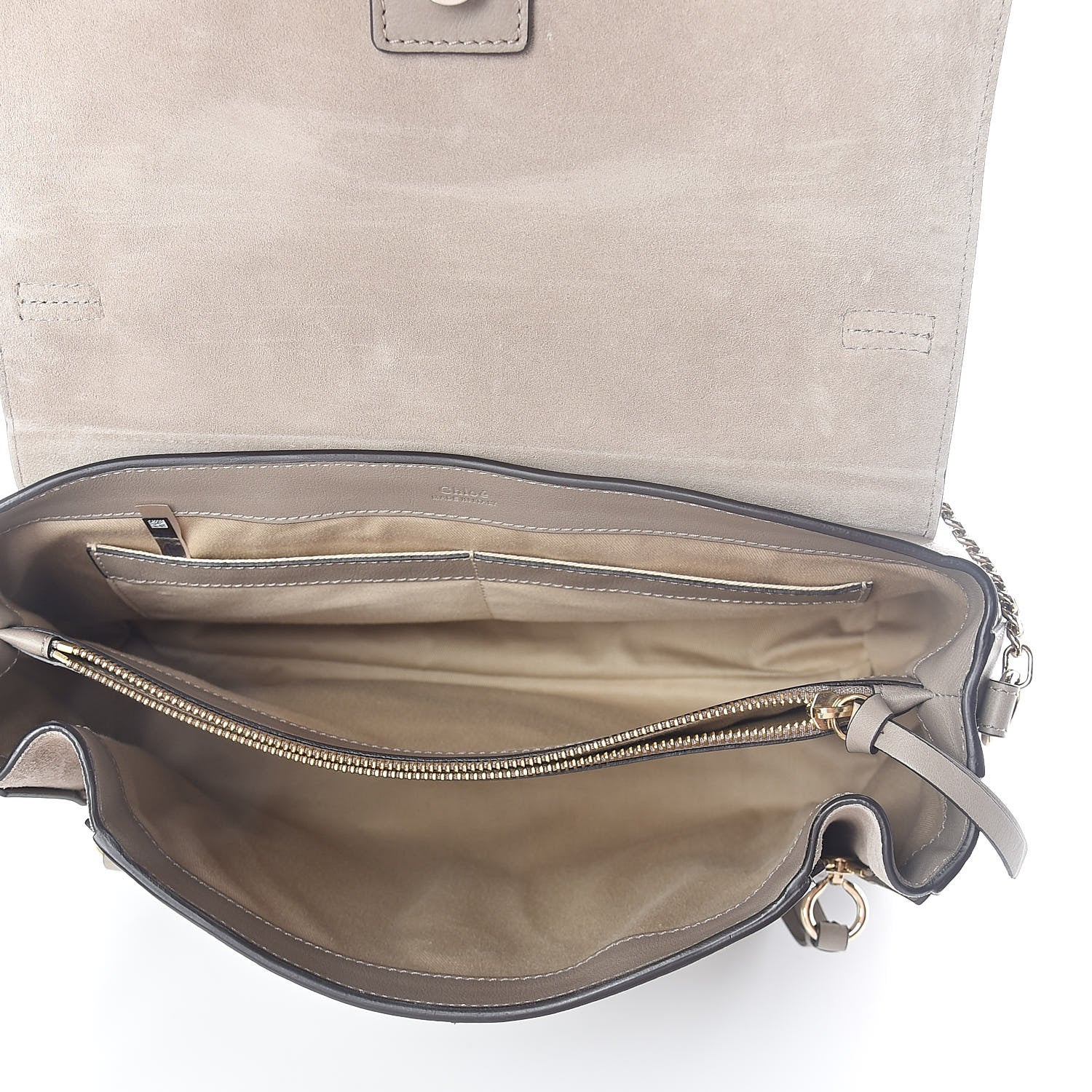 Chloe Calfskin Medium Faye Day Shoulder Bag Motty Grey 5 of 9