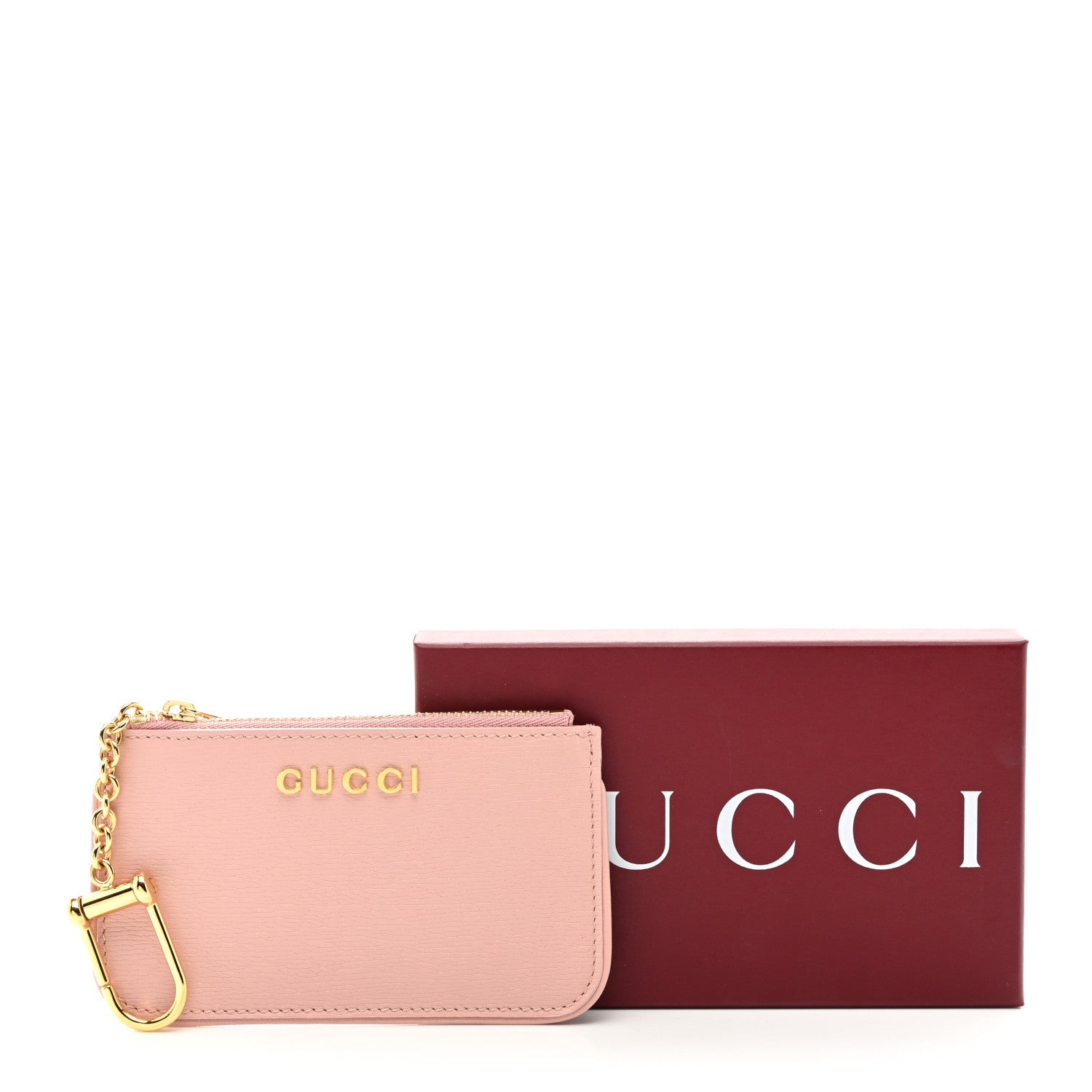 Gucci Calfskin Script Key Case Light Pink 8 of 8