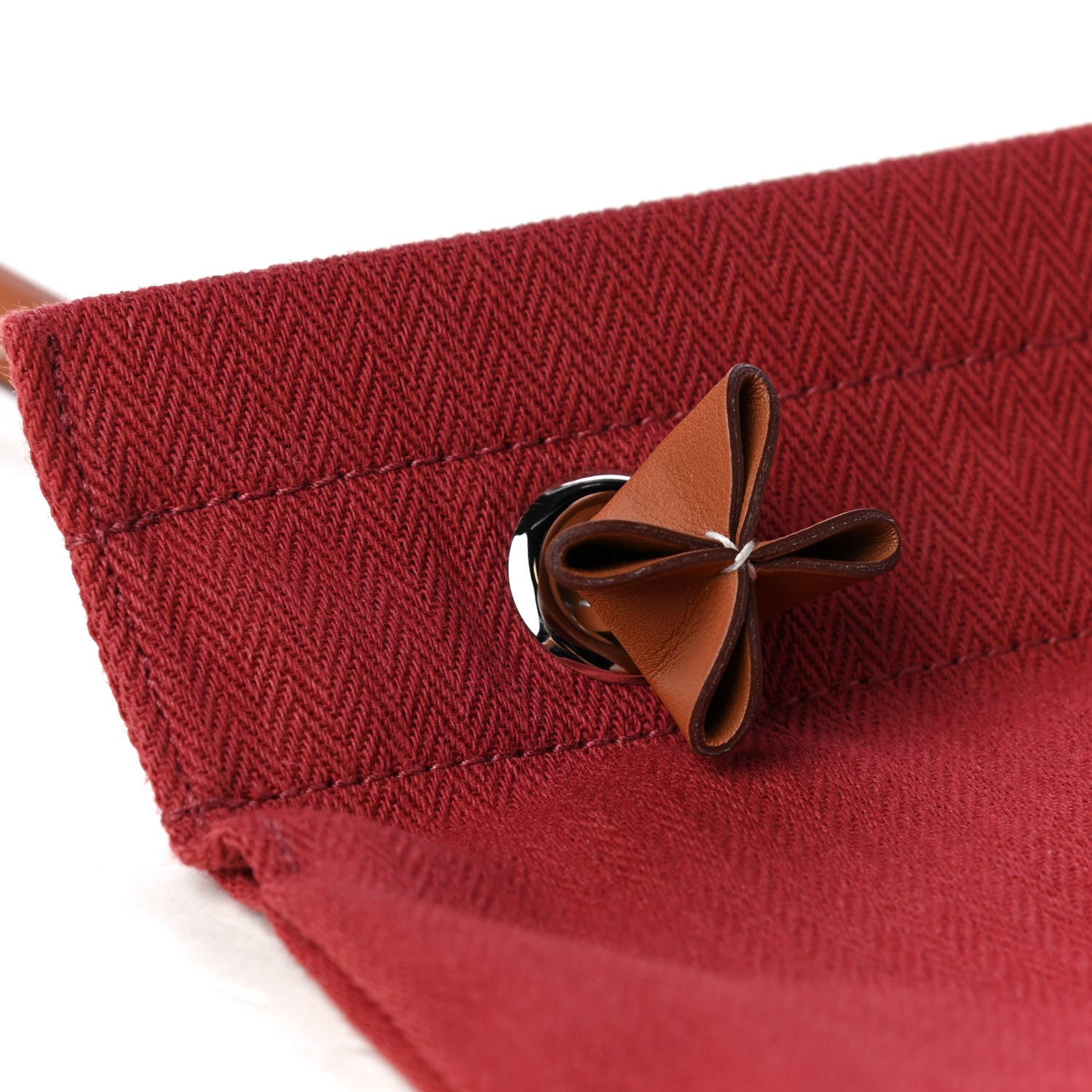 Hermes Canvas Swift Aline Grooming Bag Rouge H Gold 5 of 5