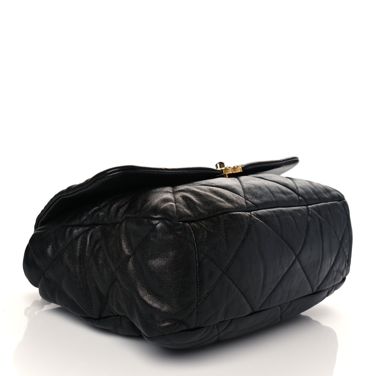 Chanel Lambskin Quilted Maxi Chanel 19 Flap Black 4 of 10