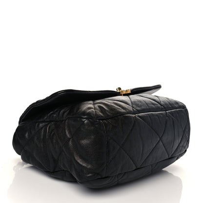 Chanel Lambskin Quilted Maxi Chanel 19 Flap Black 4 of 10