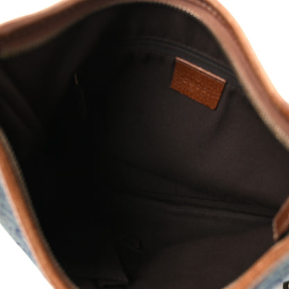 Gucci Denim GG Medium Abbey Ring Hobo Blue 5 of 10