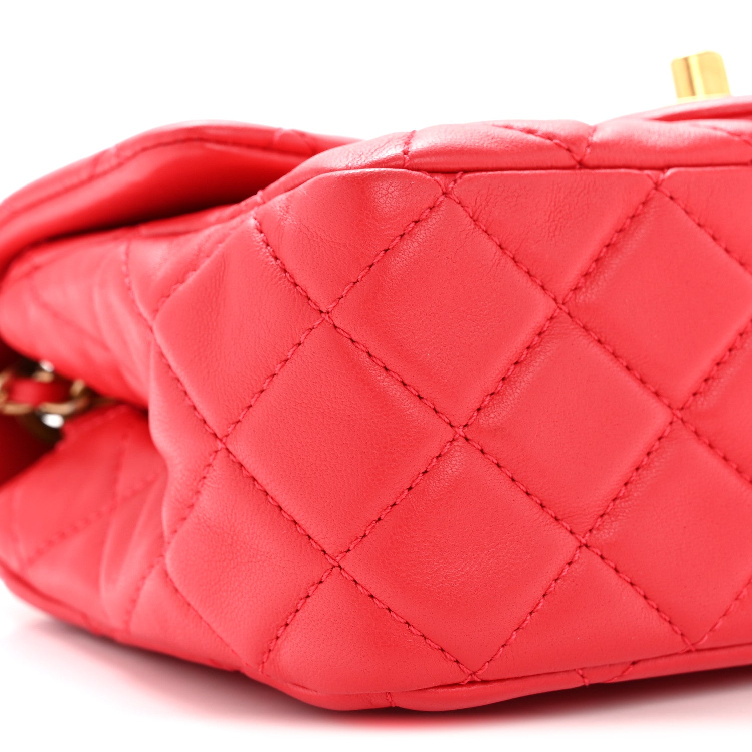 Chanel Lambskin Quilted Mini Pearl Crush Flap Red 9 of 11