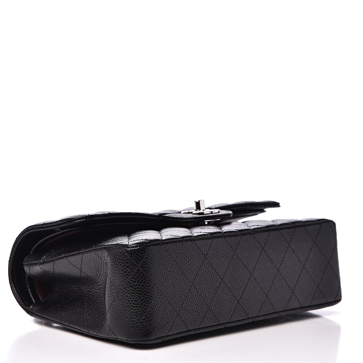 Caviar Quilted Small Double Flap Black
