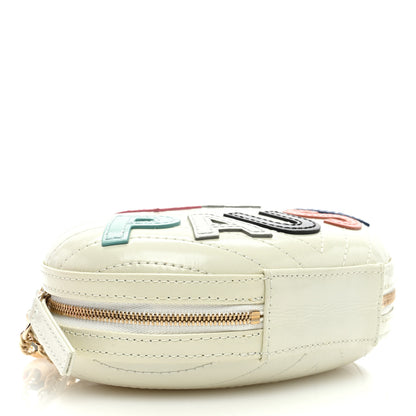 Chanel Embroidered Lambskin Chevron Quilted La Pausa Evening Bag White 4 of 9