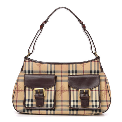 Burberry Haymarket Check Shoulder Bag Brown 1 of 13