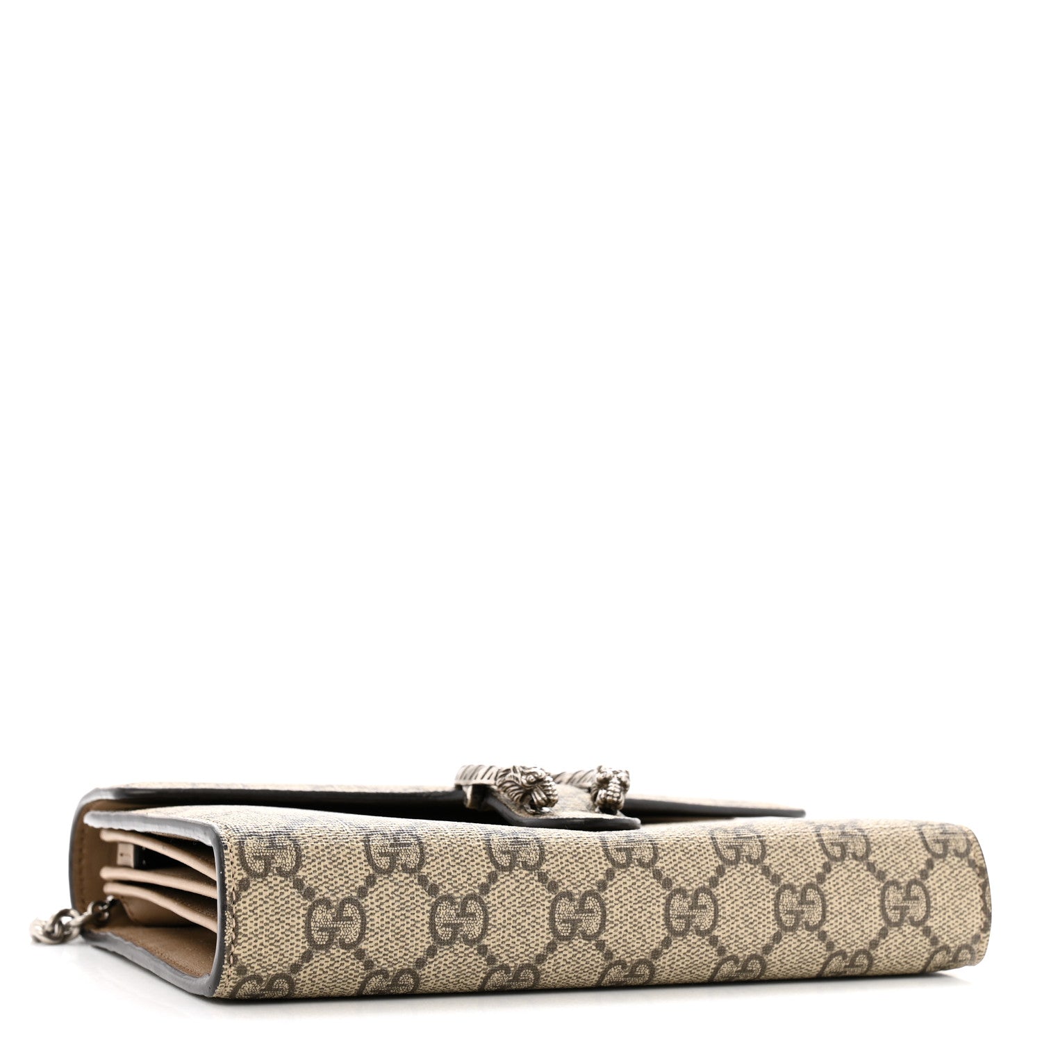 Gucci GG Supreme Monogram Mini Dionysus Chain Wallet Beige Taupe 4 of 13