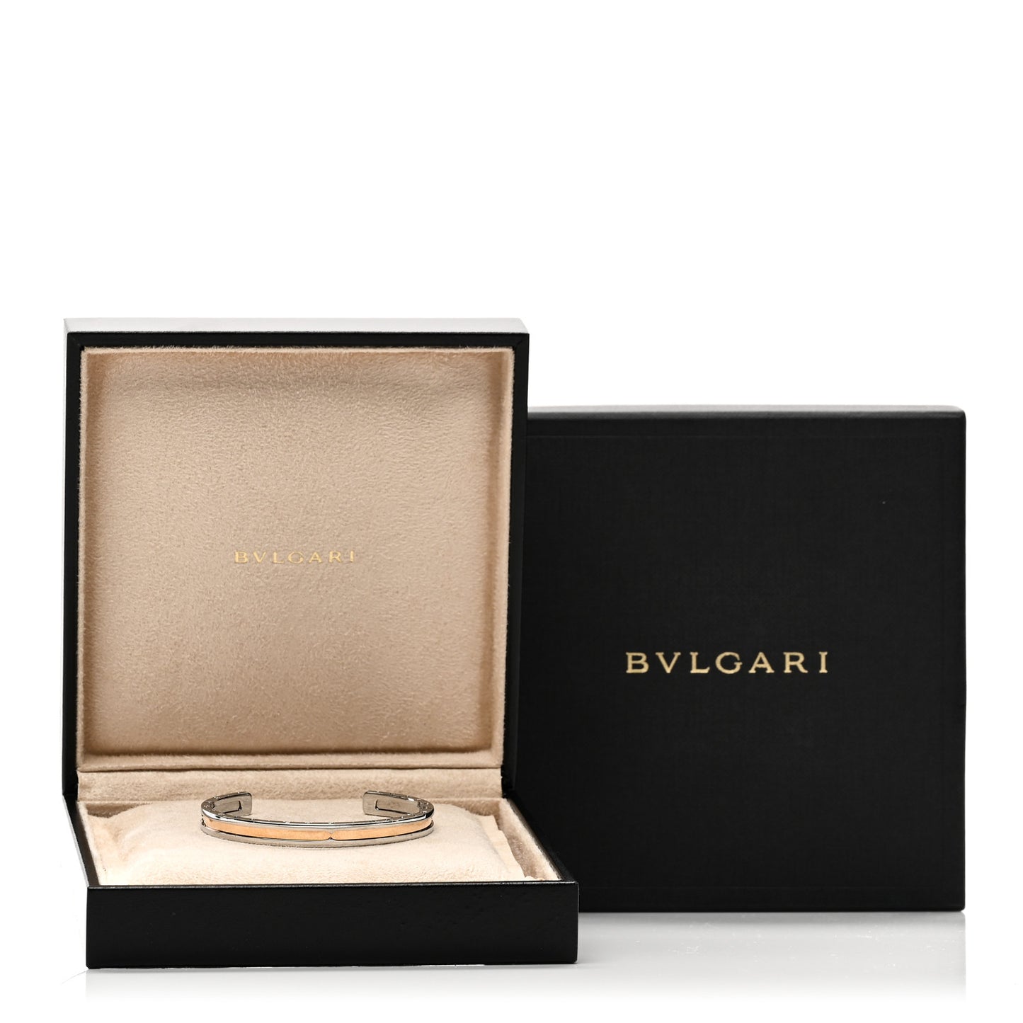 18K Rose Gold Stainless Steel B.Zero1 Cuff Bracelet S