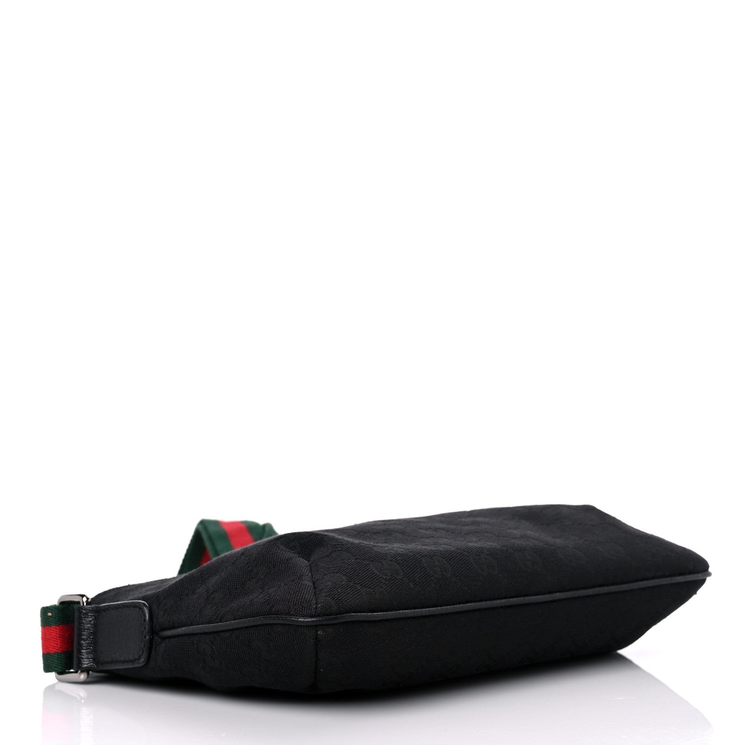 Gucci Monogram Web Small Flat Messenger Crossbody Black 4 of 15