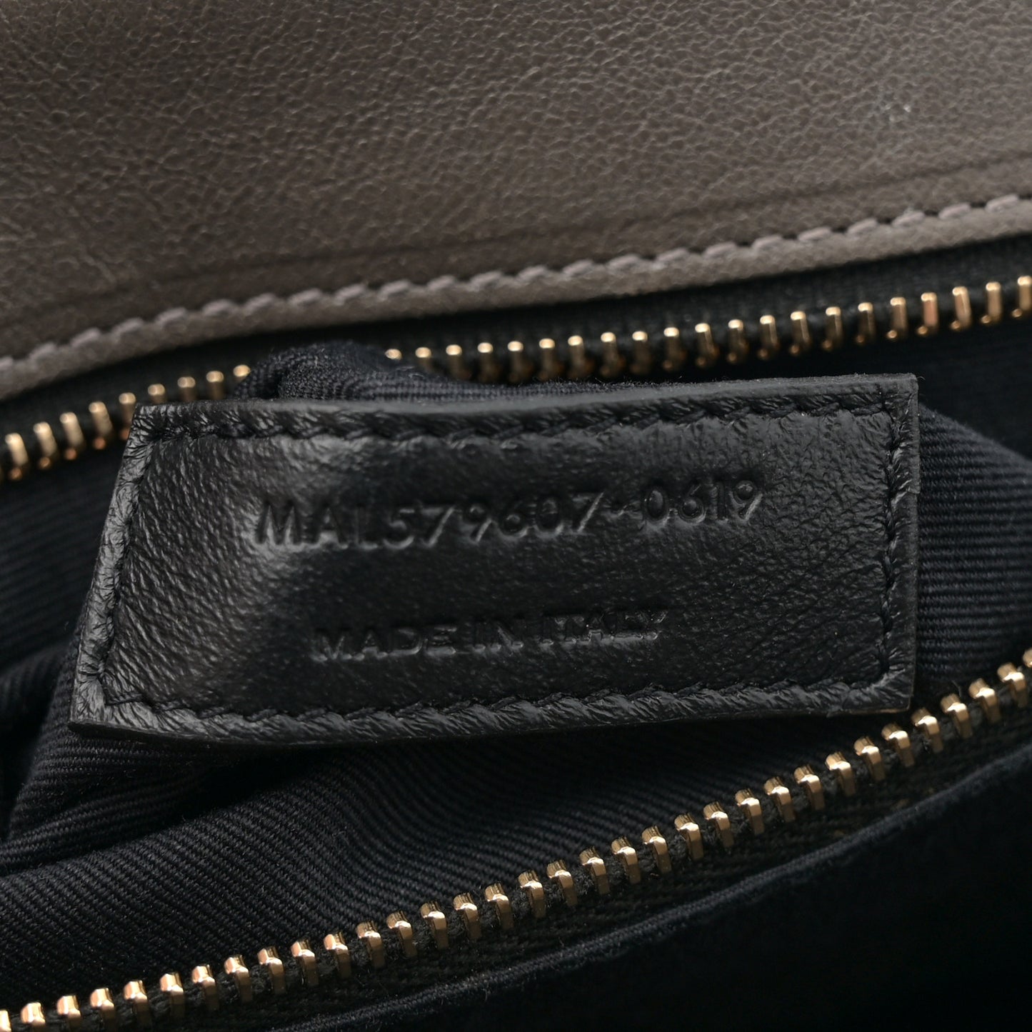Lambskin Quilted Mini Becky Chain Bag Grey Kaki