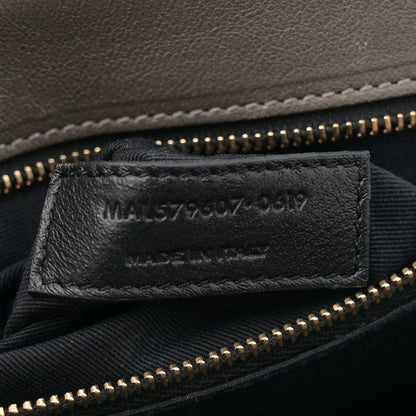 Saint Laurent Lambskin Quilted Mini Becky Chain Bag Grey Kaki 7 of 13