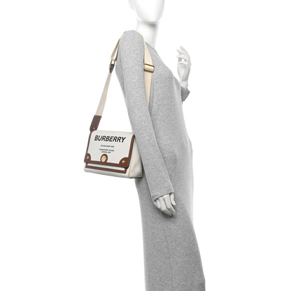 Burberry Canvas Horseferry Print Note Crossbody Bag Natural Tan 2 of 13