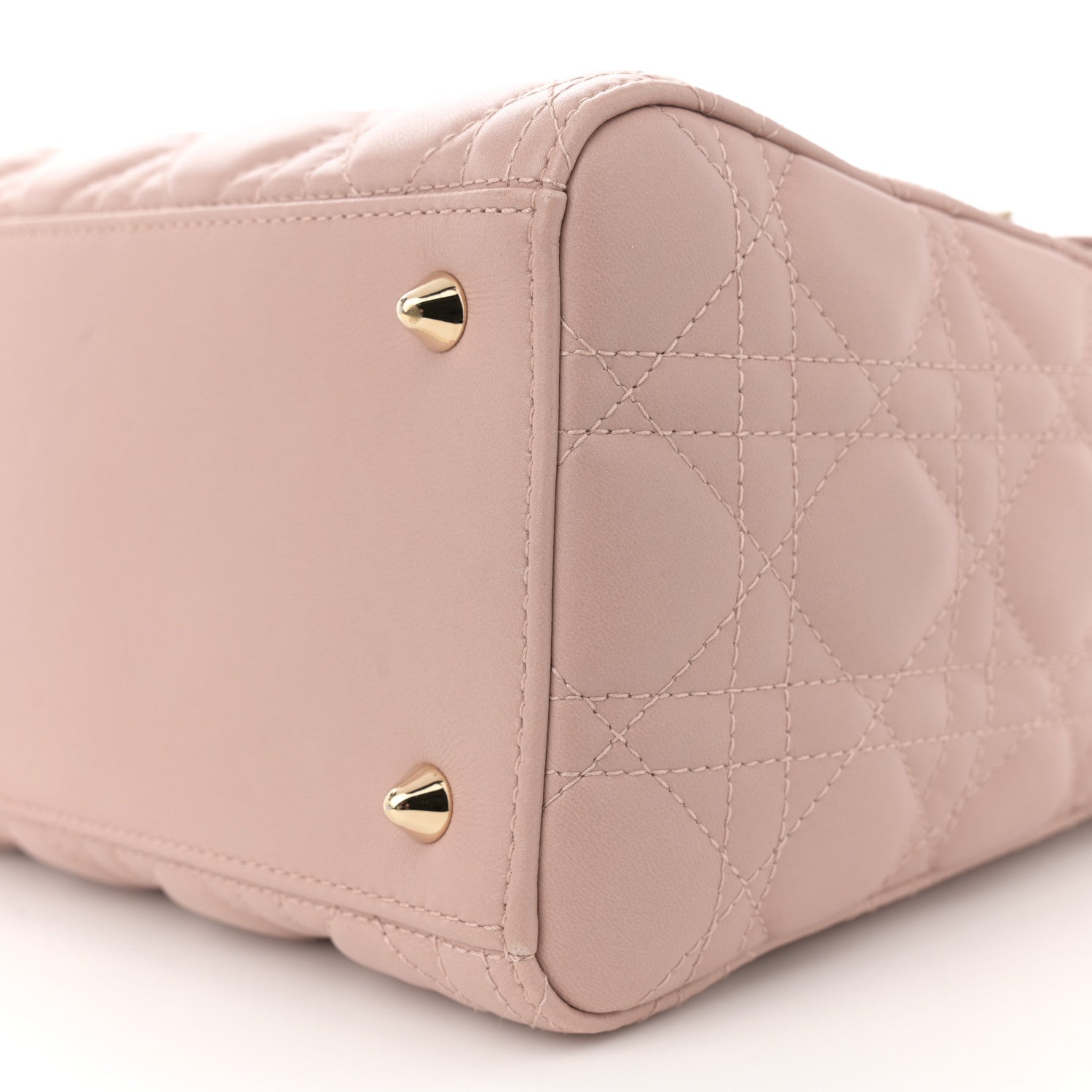 Christian Dior Lambskin Cannage Medium Lady Dior Clay 10 of 11