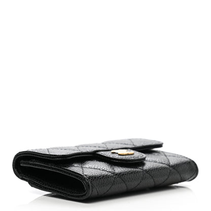 Chanel Caviar Quilted Flap Card Holder Wallet Black 4 of 9
