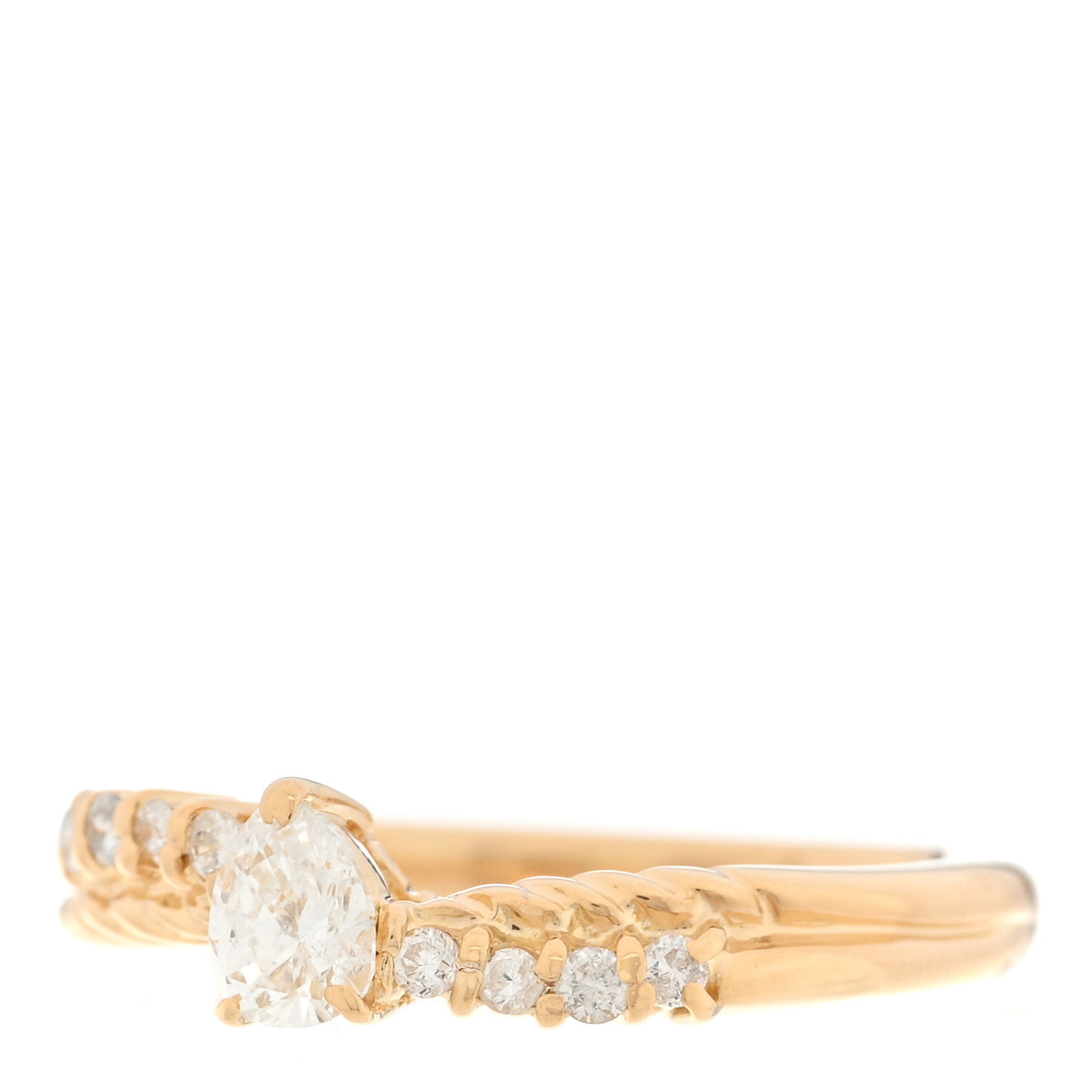 Parker & West by FASHIONPHILE 18K Yellow Gold Diamond .28ct Pear Cut Ring 52 6 3 of 10