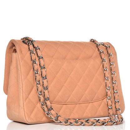 Chanel Iridescent Caviar Quilted Jumbo Double Beige 4 of 15
