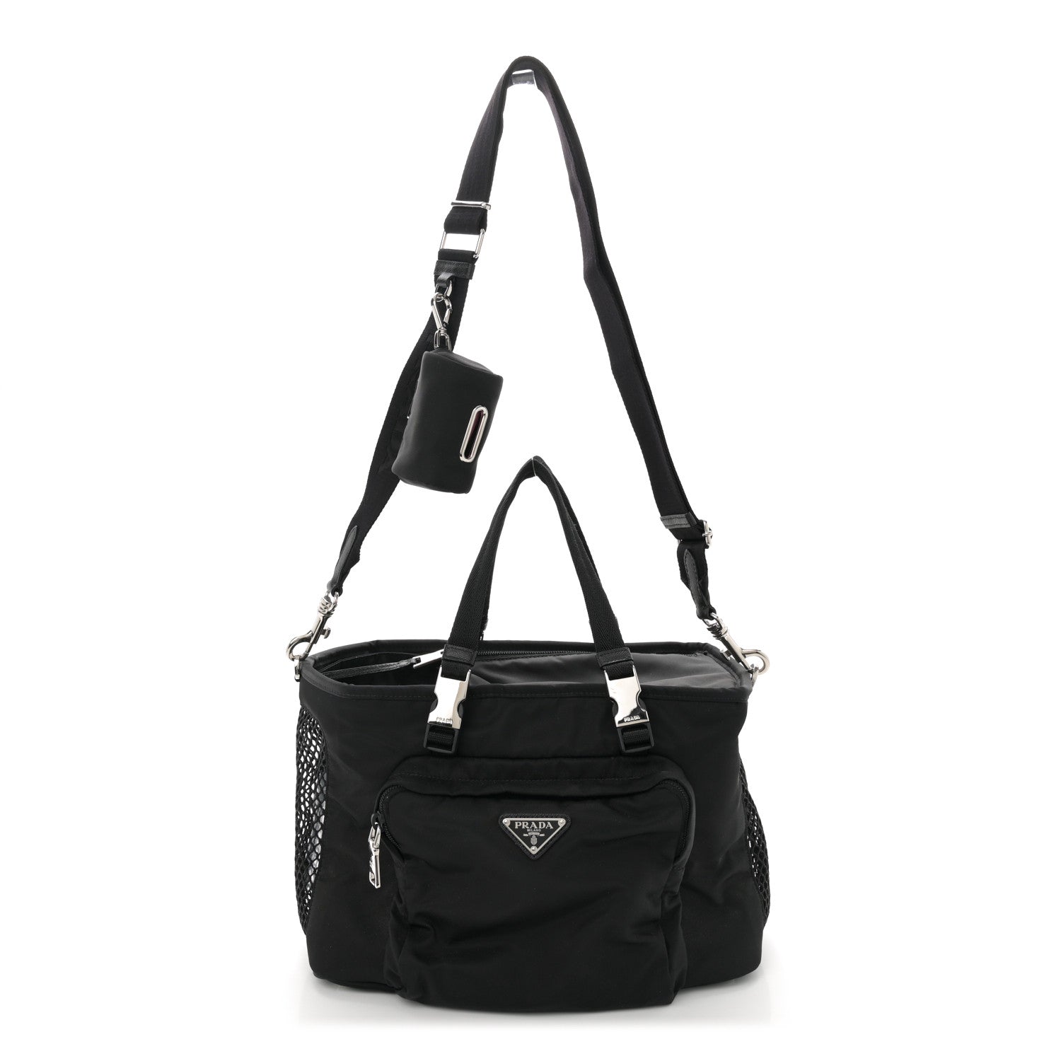 Prada Re-Nylon Saffiano Pet Bag Black 1 of 10