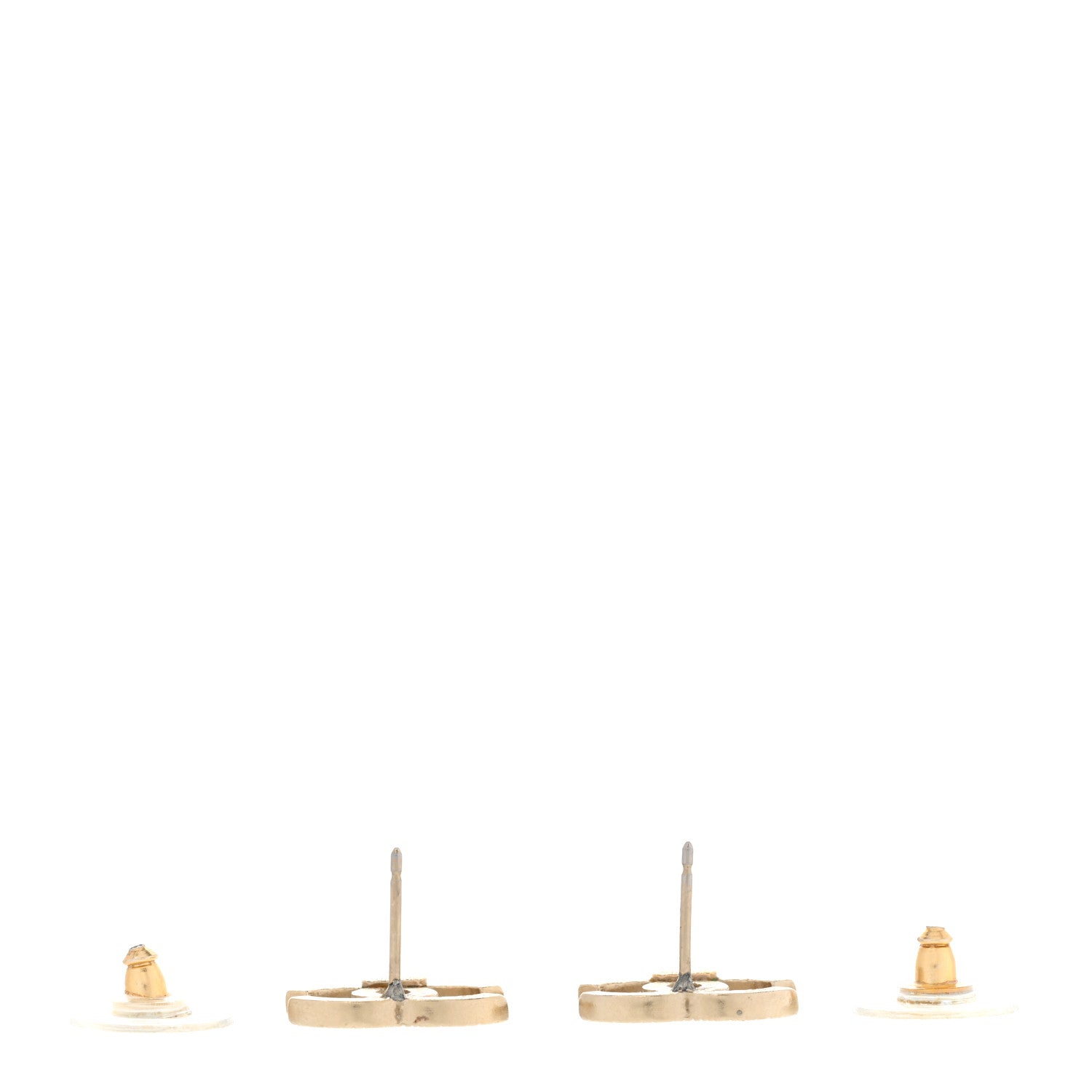 Chanel Crystal CC Earrings Gold 3 of 7
