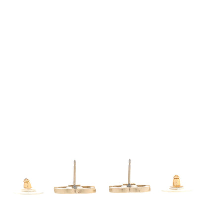 Chanel Crystal CC Earrings Gold 3 of 7