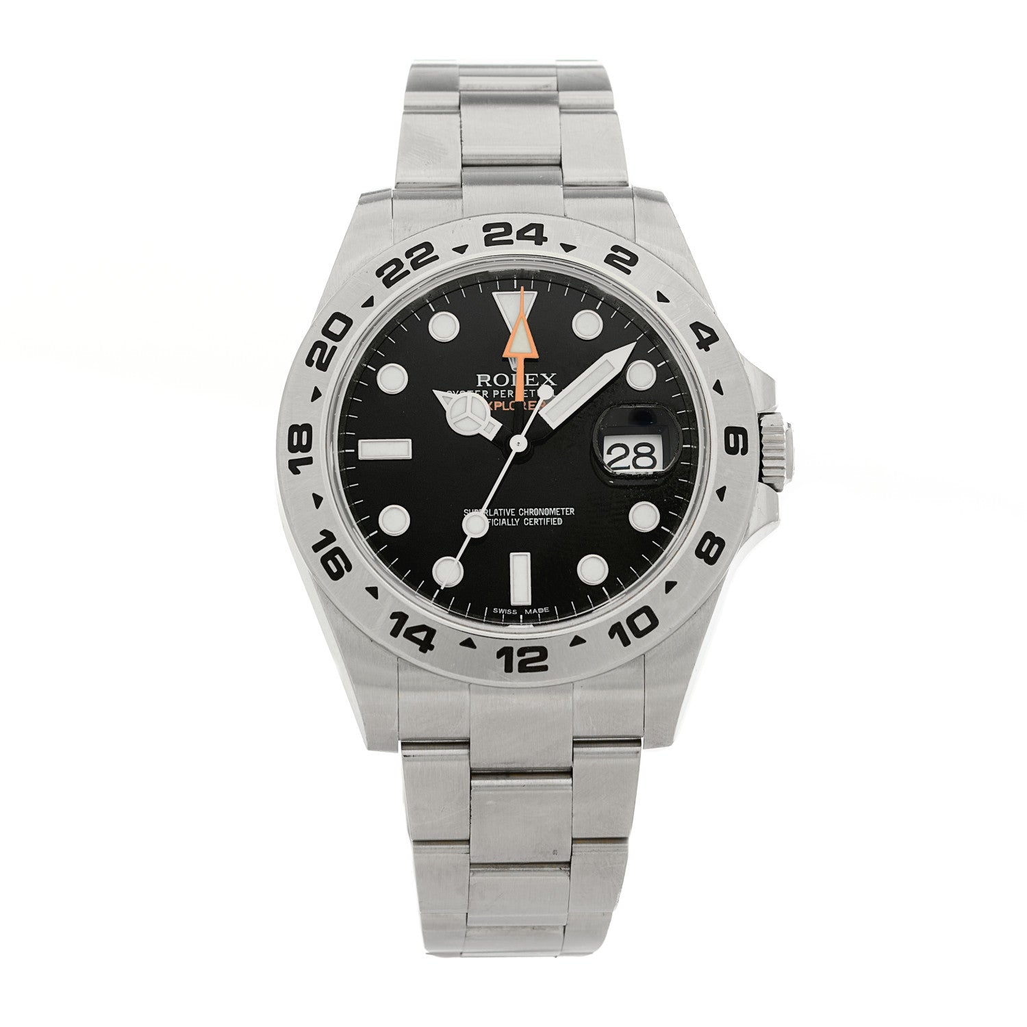 Rolex Stainless Steel 42mm Oyster Perpetual Date Explorer II Watch Black 216570 Black 1 of 5