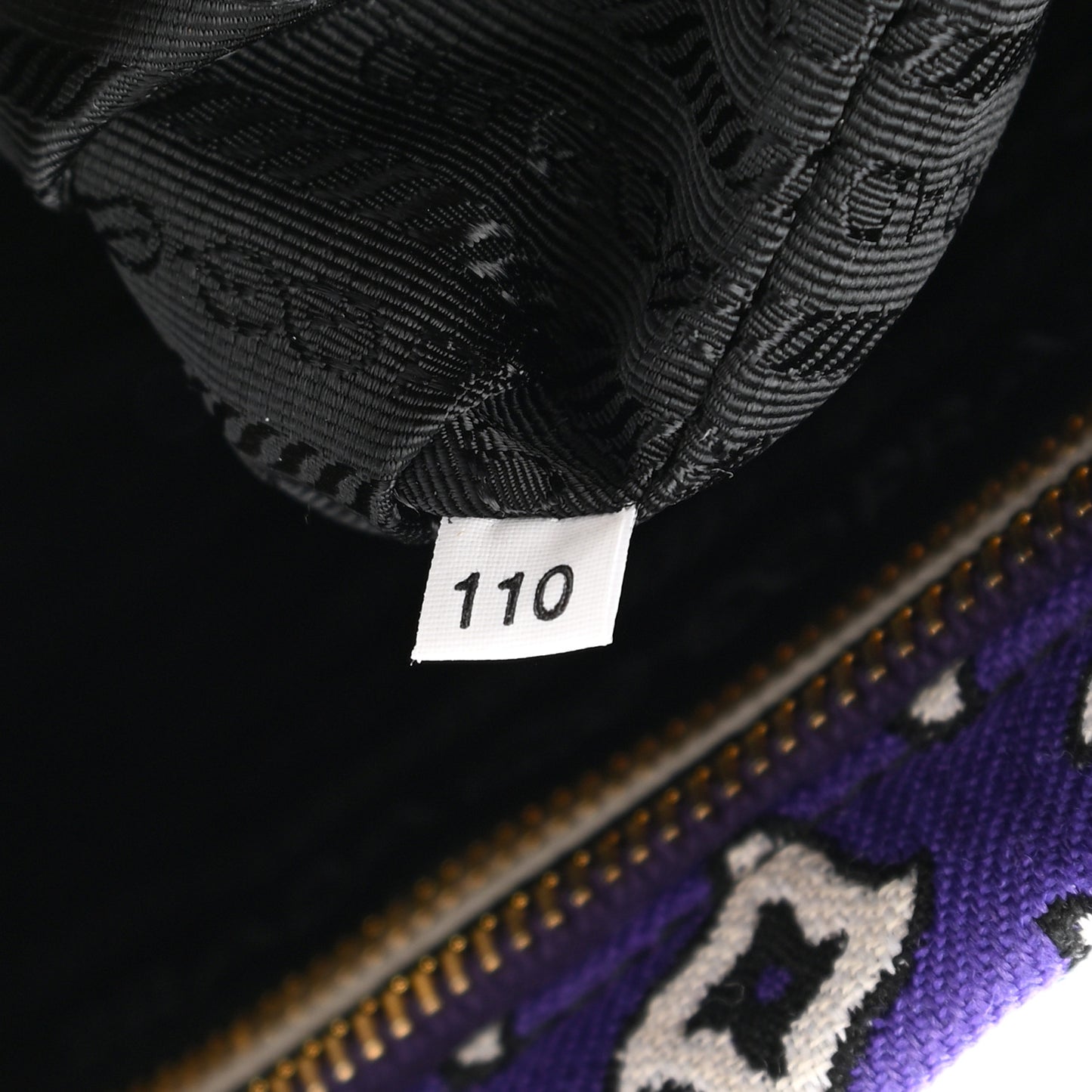 Tessuto Jacquard Large Clutch Purple White