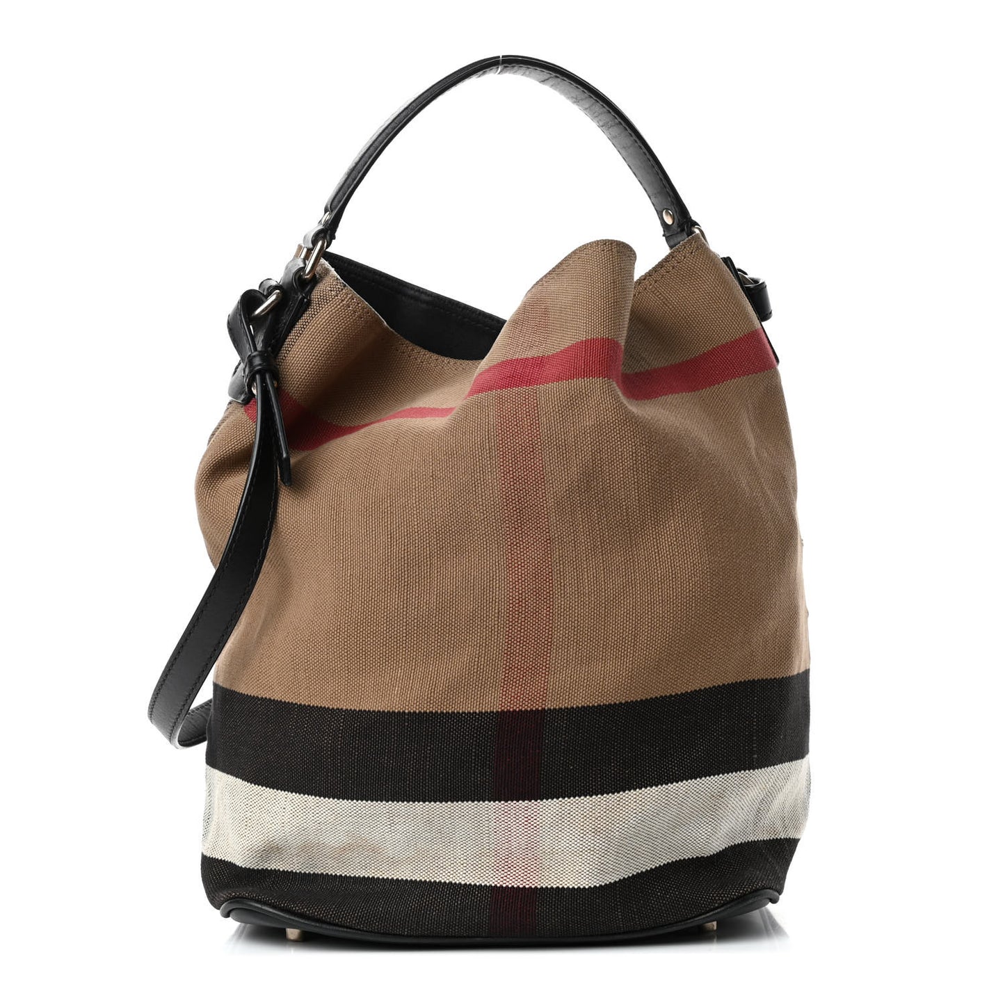 Canvas Mega Check Medium Ashby Hobo Black