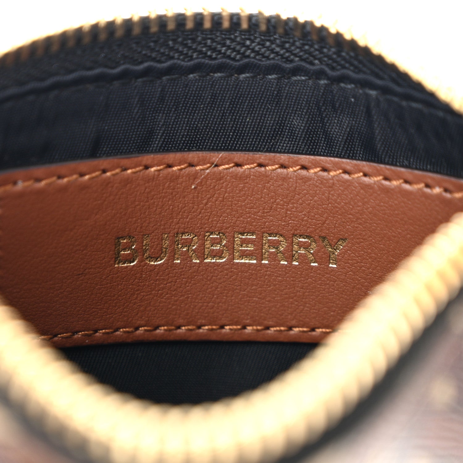 Burberry E-Canvas Monogram Alec Zip Pouch Bridle Brown 6 of 7