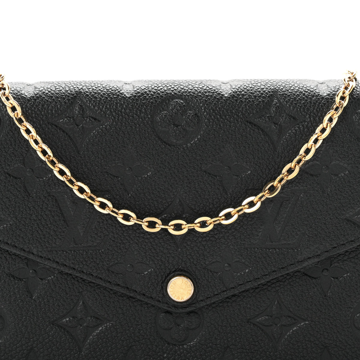 Louis Vuitton Empreinte Pochette Felicie Chain Wallet Black 9 of 12