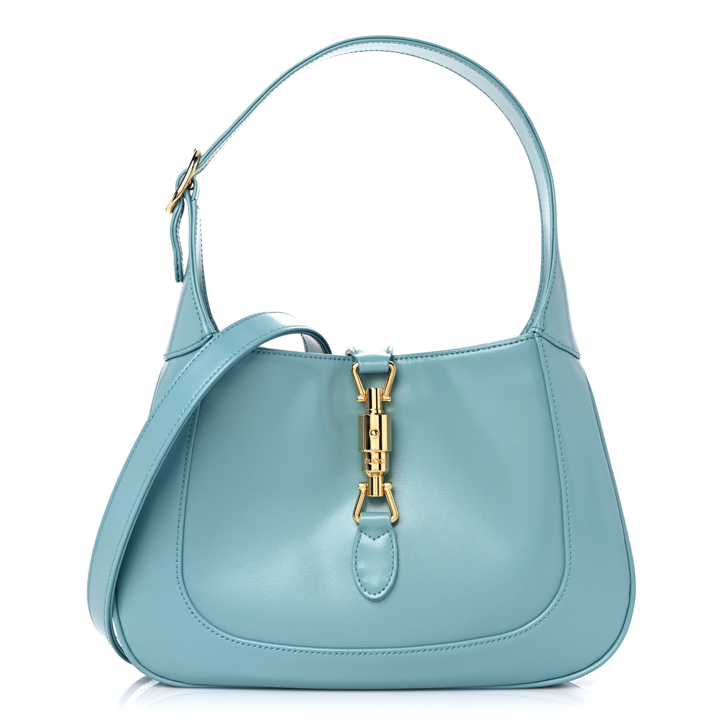 Gucci Boarded Dyana Lux Calfskin Small Jackie 1961 Hobo Dusty Azure 1 of 10