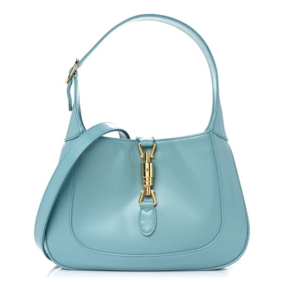 Gucci Boarded Dyana Lux Calfskin Small Jackie 1961 Hobo Dusty Azure 1 of 10